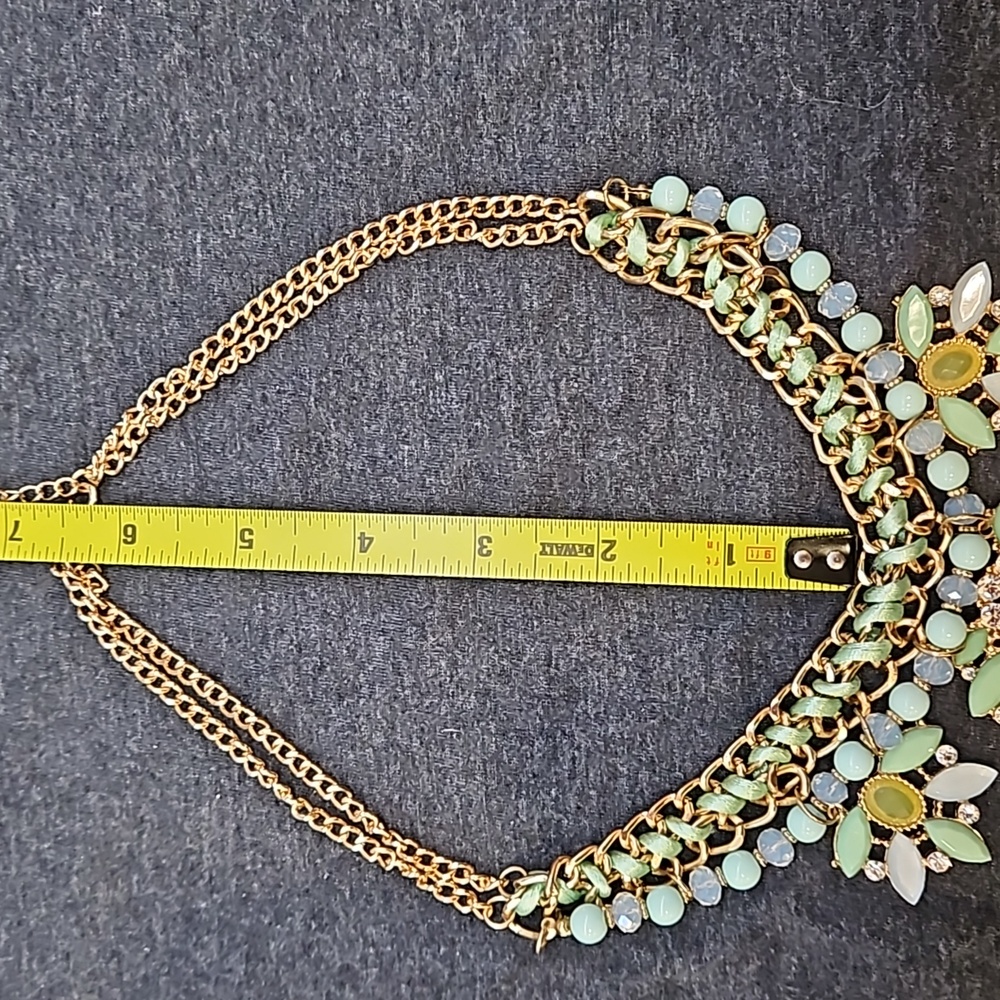 Napier Multi Stone Rhinestine Statement Piece Gol… - image 7